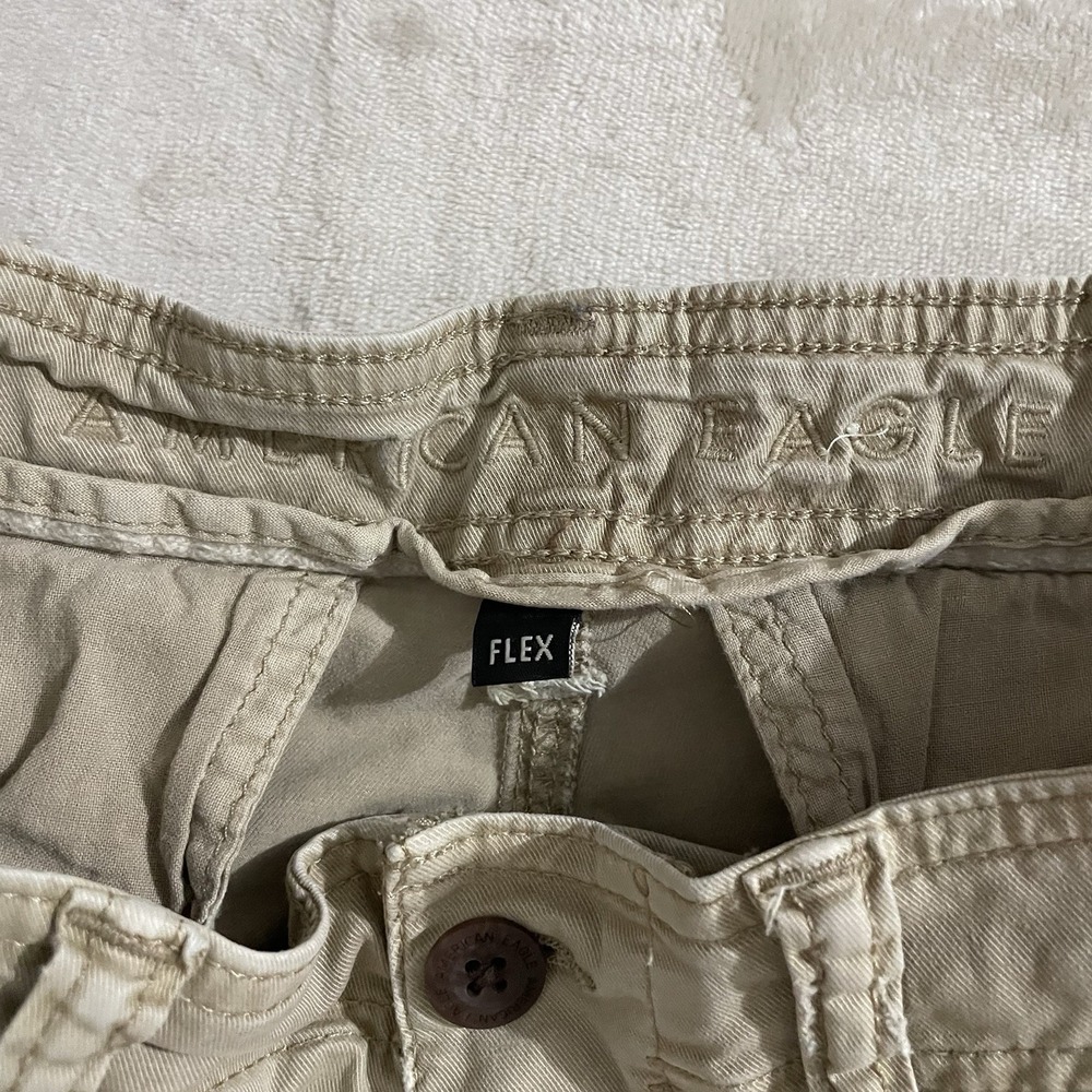 American Eagle Outfitters Pants Mens 29x34 Tan Cargo Original Straight Military - Picture 2 of 8